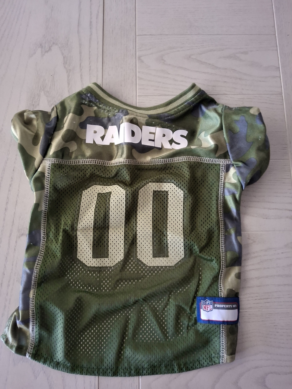 Riders by NFL Small Dog Camouflage '00' Jersey in Green